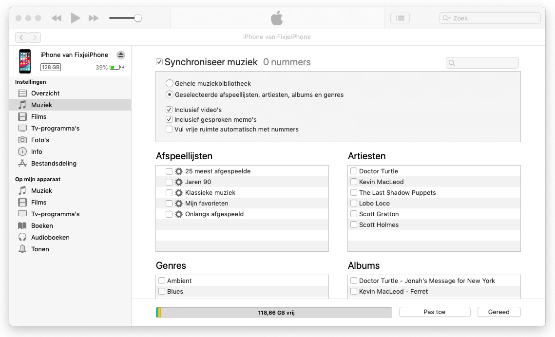 Zelf muziek op je iPhone zetten