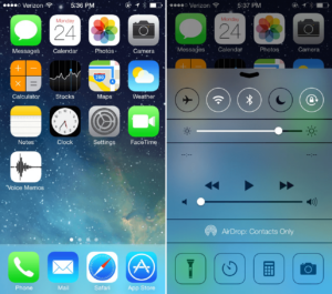 snelmenu ios7